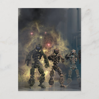 Carte Postale les sept magnifiques robots b