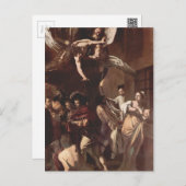 Carte Postale Les sept oeuvres de miséricorde du Caravaggio (Devant / Derrière)