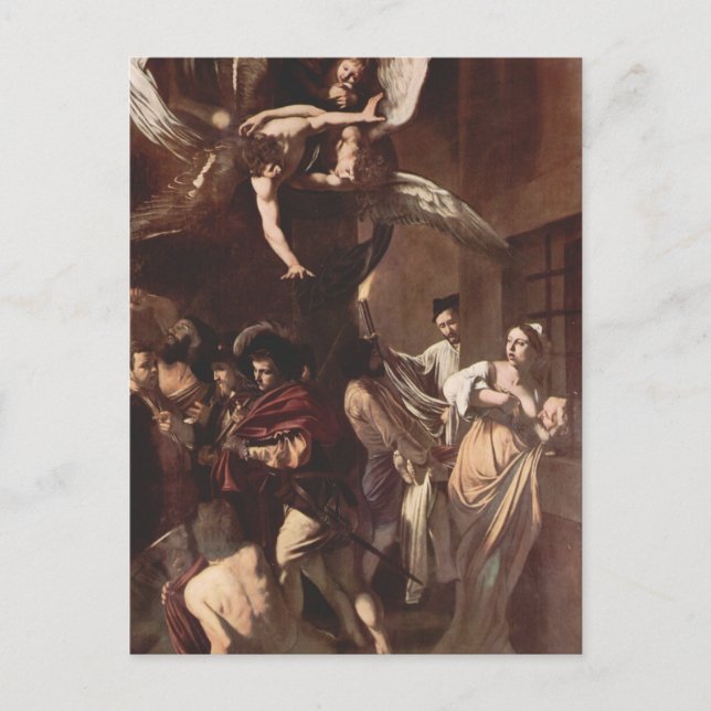 Carte Postale Les sept oeuvres de miséricorde du Caravaggio (Devant)