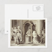 Carte Postale Les Sept Sacrements : Confession, 1779 (stylo, bru (Devant / Derrière)