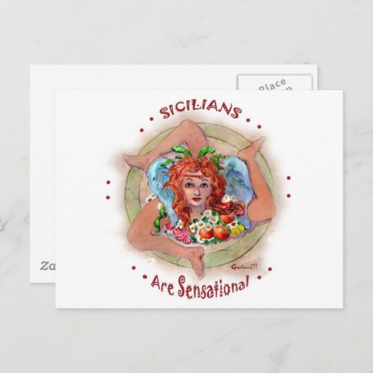 Carte Postale Les siciliens sont sensationnels (Devant / Derrière)