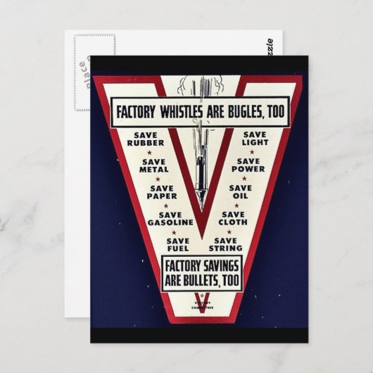 Carte Postale Les Sifflements D'Usine Sont Aussi Des Bugles (Devant / Derrière)