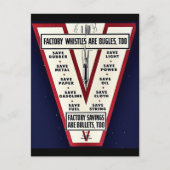 Carte Postale Les Sifflements D'Usine Sont Aussi Des Bugles (Devant)