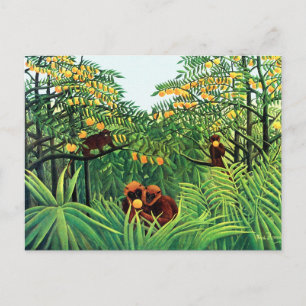 Carte Postale "Les singes dans la Grove Orange" par Henri Rousse