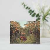 Carte Postale Les singes dans la Grove Orange par Henri Rousseau (Debout devant)