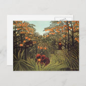 Carte Postale Les singes dans la Grove Orange par Henri Rousseau (Devant / Derrière)