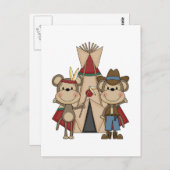 Carte Postale Les singes, les T-shirts et les cadeaux Wild West (Devant / Derrière)