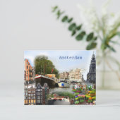 Carte Postale Les sites touristiques d'Amsterdam (Debout devant)
