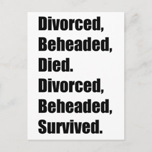 Carte Postale Les six femmes d'Henri VIII