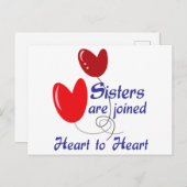 Carte Postale Les soeurs entendent le coeur (Devant / Derrière)