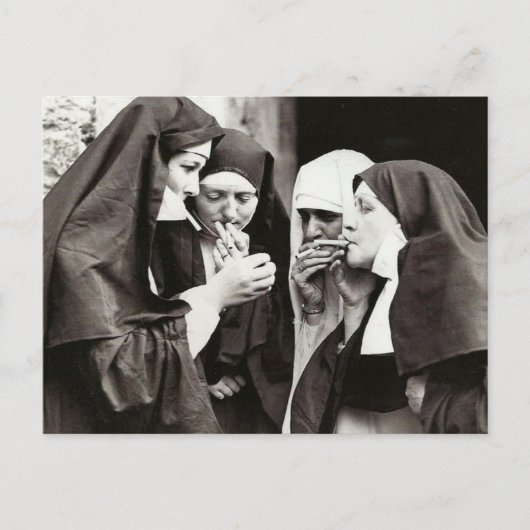 Carte Postale Les soeurs fument vintage Photo (Devant)