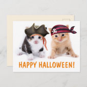 Carte Postale Les Soeurs Kitten Pirate Halloween (Devant / Derrière)
