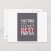 Carte Postale Les soeurs sont les meilleurs amis (Devant / Derrière)