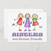 Carte Postale Les soeurs sont pour toujours (Devant / Derrière)