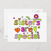 Carte Postale Les soeurs sont spéciales (Devant / Derrière)