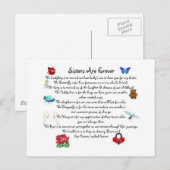 Carte Postale Les Soeurs Sont Un Poème Pour Toujours (Devant / Derrière)