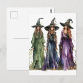 Carte Postale Les Sorcières Trois (Devant / Derrière)