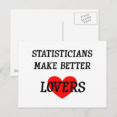 Carte Postale Les statisticiens font de meilleurs amoureux (Devant / Derrière)