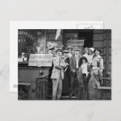 Carte Postale Les suffragettes et leurs hommes, 1913 (Devant / Derrière)