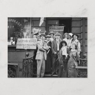 Carte Postale Les suffragettes et leurs hommes, 1913