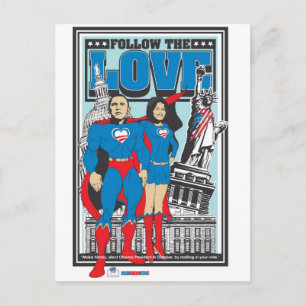 Carte Postale Les super Obama