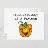 Carte Postale Les t-shirts et cadeaux Citrouilles de maman et pa (Devant / Derrière)