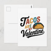 Carte Postale Les tacos sont mon amoureux Valentine (Devant / Derrière)