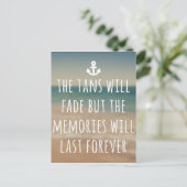 Carte Postale Les Tans Feront Fade Travel Devis (Debout devant)