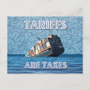 Carte Postale Les taxes sont des taxes guerre commerciale