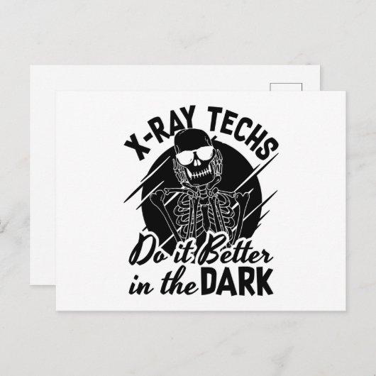 Carte Postale Les Techniciens En Radiologie X Le Font Mieux En R (Devant / Derrière)