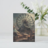 Carte Postale Les tentes de carnaval abandonnées Ferris Wheel (Debout devant)