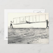 Carte Postale Les tests de planeur de Wright Brothers (Devant / Derrière)