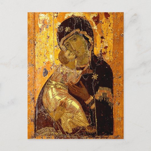Carte Postale Les Theotokos de l'icône de Vladimir (Devant)