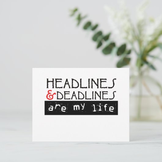 Carte Postale Les titres et les échéances sont ma vie (Debout devant)