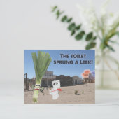 Carte Postale Les toilettes taillent une poitrine ! (Debout devant)