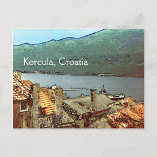 Carte Postale Les toits de Korcula