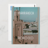 Carte Postale Les toits de Marrakech, Maroc (Devant / Derrière)