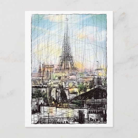 Carte Postale Les toits de Paris (Devant)