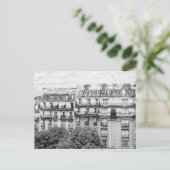 Carte Postale Les toits de Paris en noir et blanc (Debout devant)