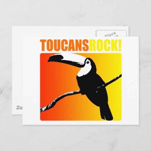 Carte Postale Les toucans rock ! (Devant / Derrière)