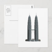 Carte Postale Les tours Petronas : (Devant / Derrière)