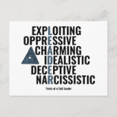 Carte Postale Les traits d'un leader de culte (Devant)