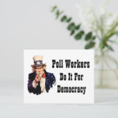 Carte Postale Les Travailleurs Du Sondage Le Font Pour La Démocr (Debout devant)