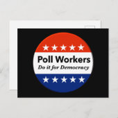 Carte Postale Les Travailleurs Du Sondage Le Font Pour La Démocr (Devant / Derrière)