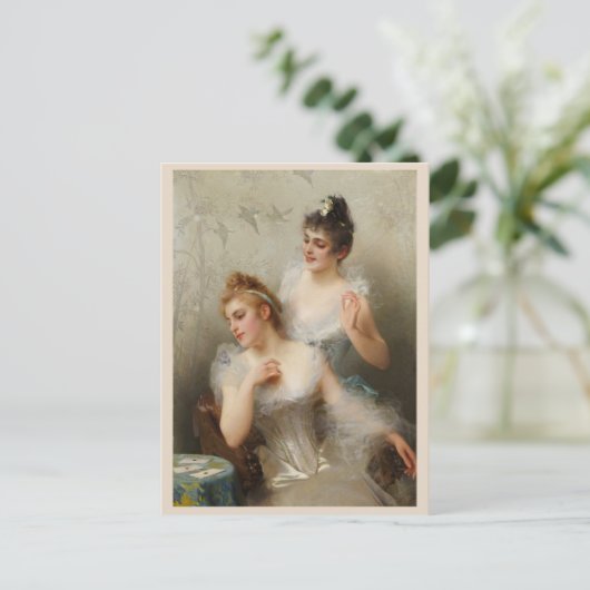 Carte Postale Les trois as de Vittorio Matteo Corcos (Debout devant)