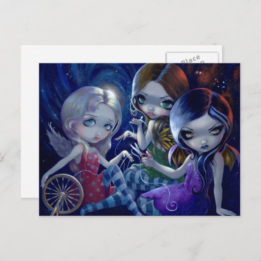 Carte postale "Les trois destins" (Devant / Derrière)