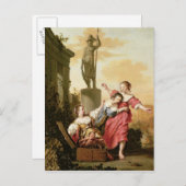 Carte Postale Les Trois Filles des Cecrops (Devant / Derrière)