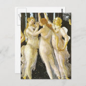 Carte Postale Les trois grâces de Sandro Botticelli (Devant / Derrière)