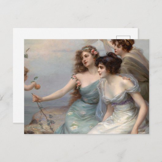 Carte Postale Les Trois Grâces D'Edouard Bisson (Devant / Derrière)