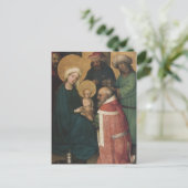 Carte Postale Les trois Magi adorent Jésus Christ (Debout devant)